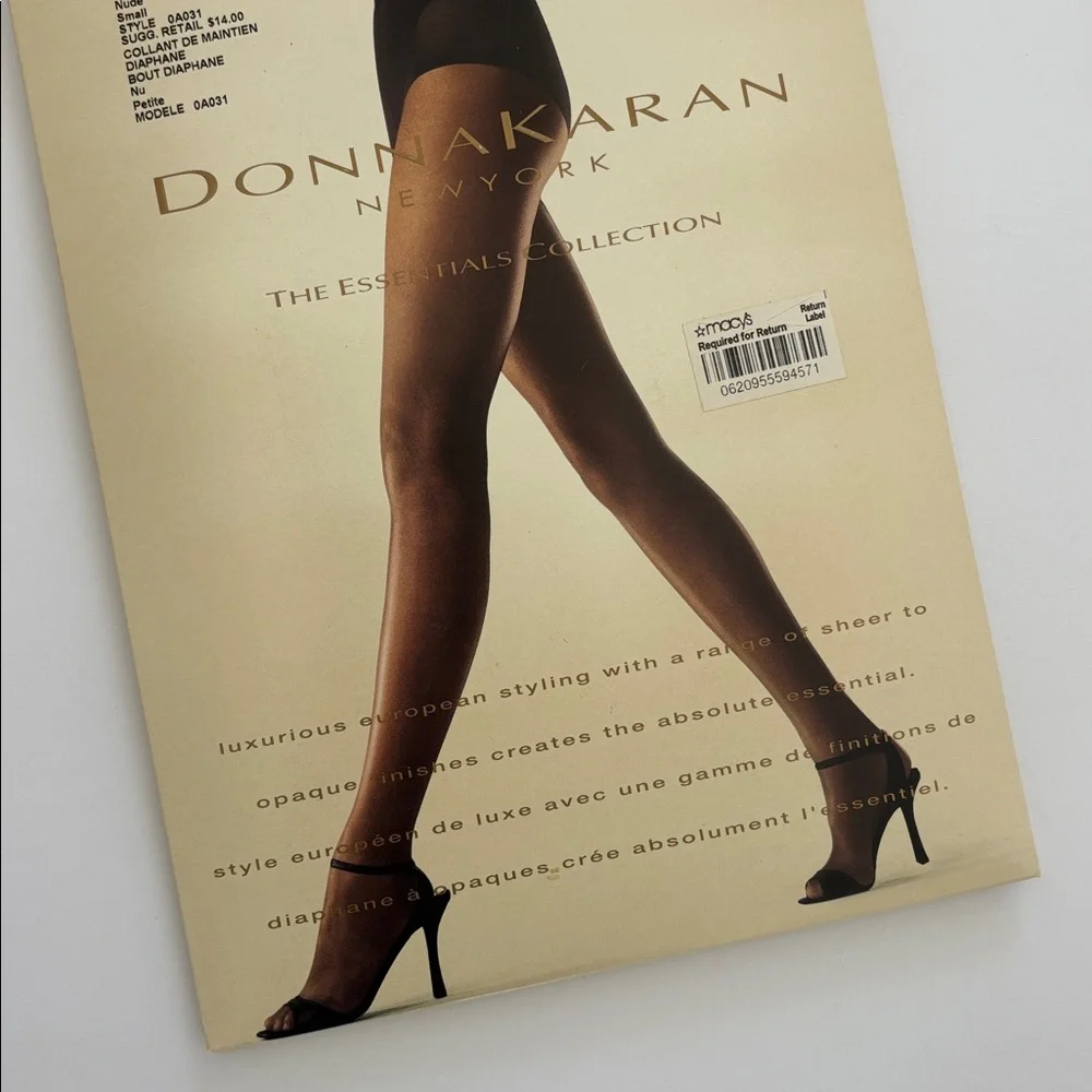Donna Karan Essential Collection Sheer Control Top Sheer Toe Nude Small OAO31‎